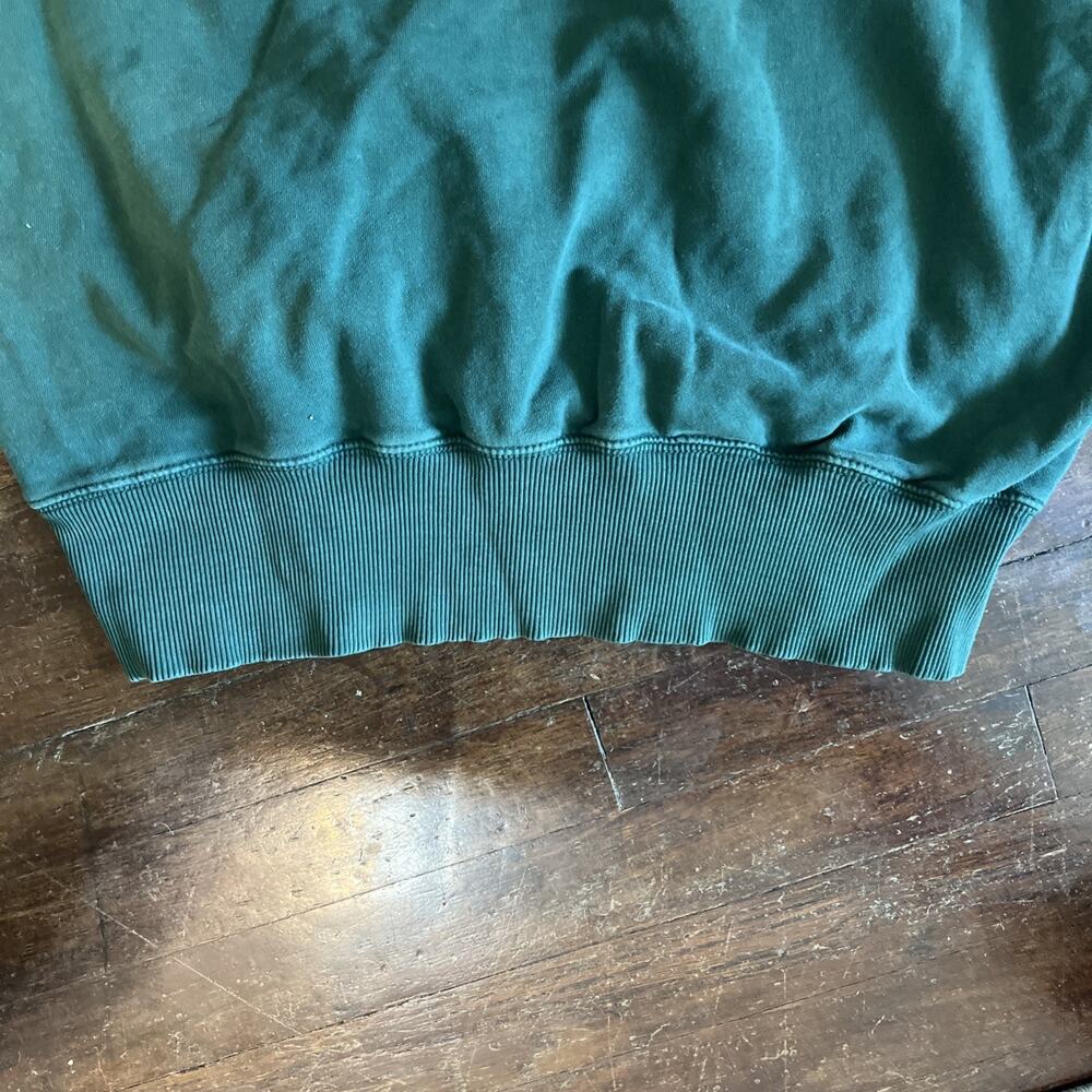 American Eagle AE Oversized Fleece Sweatshirt Crewneck Pullover Green Size Med - Picture 4 of 9